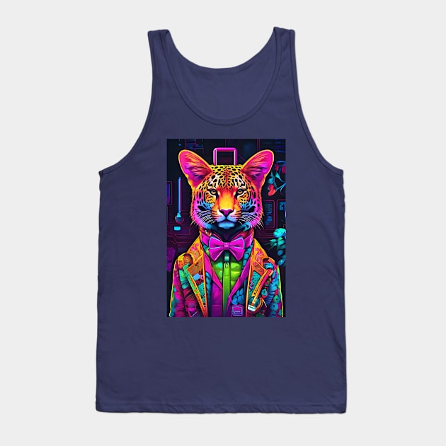 Neon surgeon cheetah Tank Top by Spaceboyishere